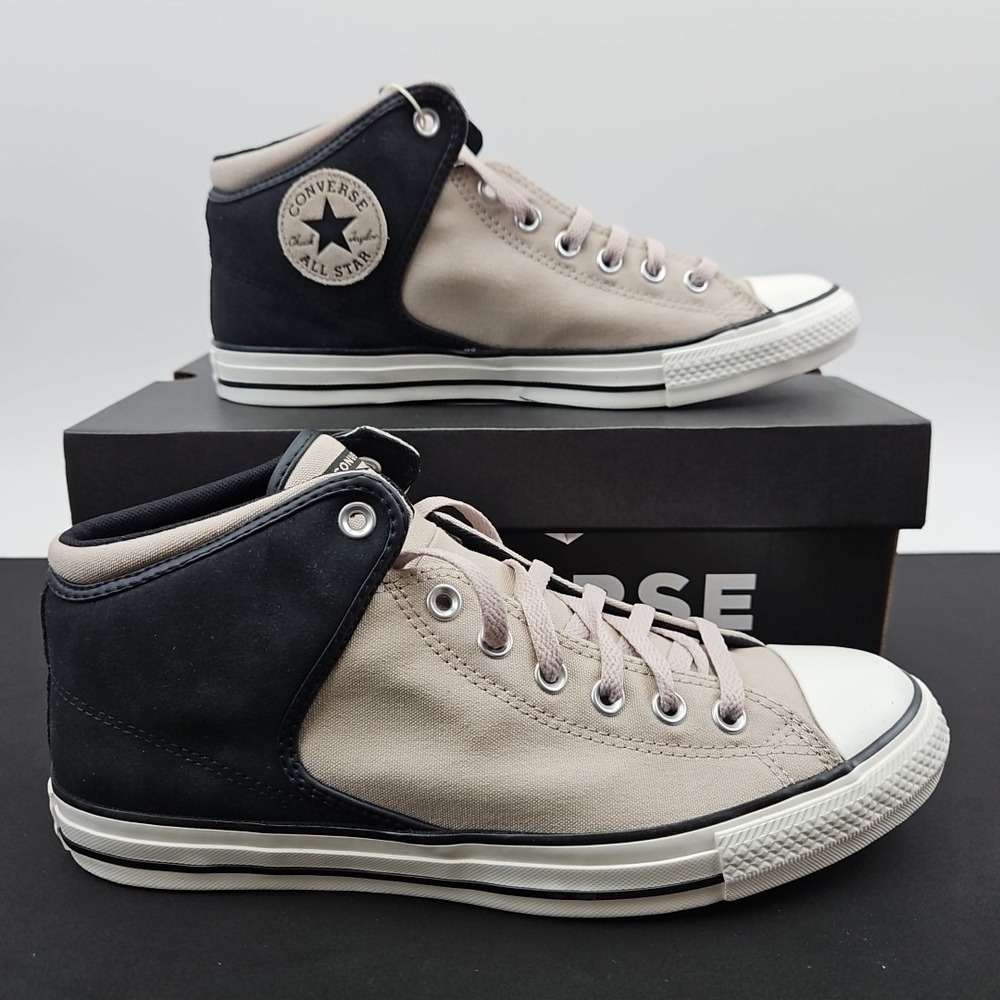 Converse CTAS High Street Mid Top Sneakers Mens Size 10.5 Papyrus/Black‎ A14294C